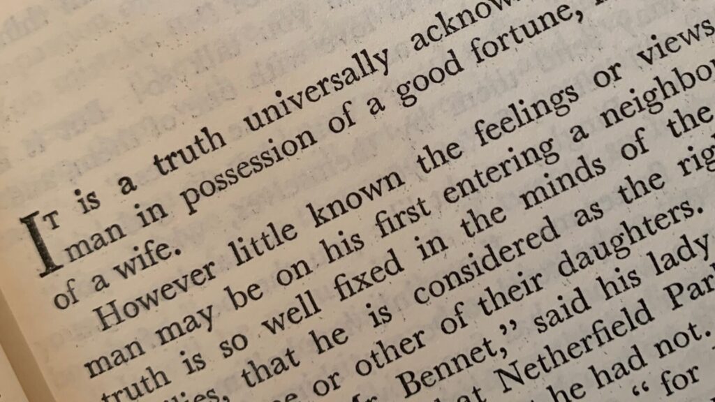 It is a truth universally acknowledged